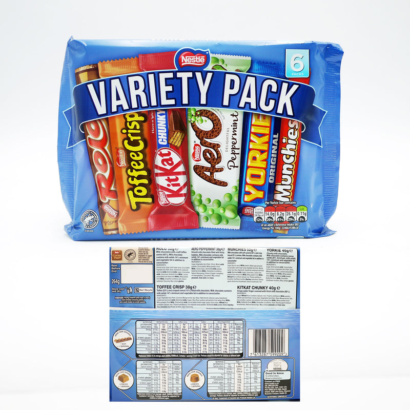 Nestle Variety Pack Mixed Favorites Multipack Chocolate Bars 6's