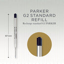 Parker Quink Ballpoint Pen Refill Fine Black Blister (Pack of 12) 1950367