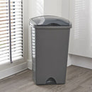 Addis 50 Litre Lift Up Lid Kitchen Rubbish Bin | Metallic | 510711.