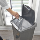 Addis 50 Litre Lift Up Lid Kitchen Rubbish Bin | Metallic | 510711.