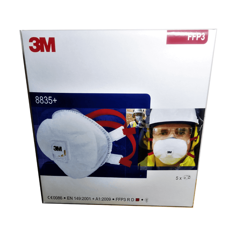 3M 8835+ Premium Adjustable Strap Respirator (Valved) - FFP3 10-Pack