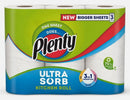 Plenty Ultrasorb Kitchen Roll 80 sheets (Pack of 3)