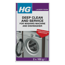 HG Deep Clean & Service | Washing Machine & Dishwasher Cleaner 2 x 100g