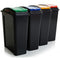 VFM Recycle It 25L Slimline Recycle It Waste Plastic Recycling Bin 4 Piece Set - Red/Blue/Yellow/Green