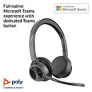Poly Voyager 4320 Wireless Binaural USB-A Headset MS Teams Certified + BT700 Dongle 77Y98AA