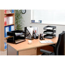 5 Star Letter Tray High-impact Polystyrene Foolscap Black 295829