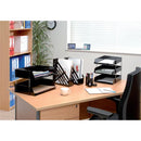 5 Star 6 Compartment Desk Tidy Black 295861