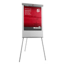 5 Star Flipchart Easel with Telescopic Legs for A1 and Euro Pads 700x82x1900mm Grey Trim 296964