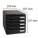 Exacompta Big Box Plus 5 Drawer Set Black 309714D