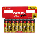 Eveready AA Alkaline Gold | 10 x Extra Life | 8 Pack