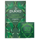 Pukka Supreme Green Matcha Fairtrade WWF Individually Wrapped Tea 20's
