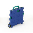 Folding Container Trolley with Lid Blue /Green 379531