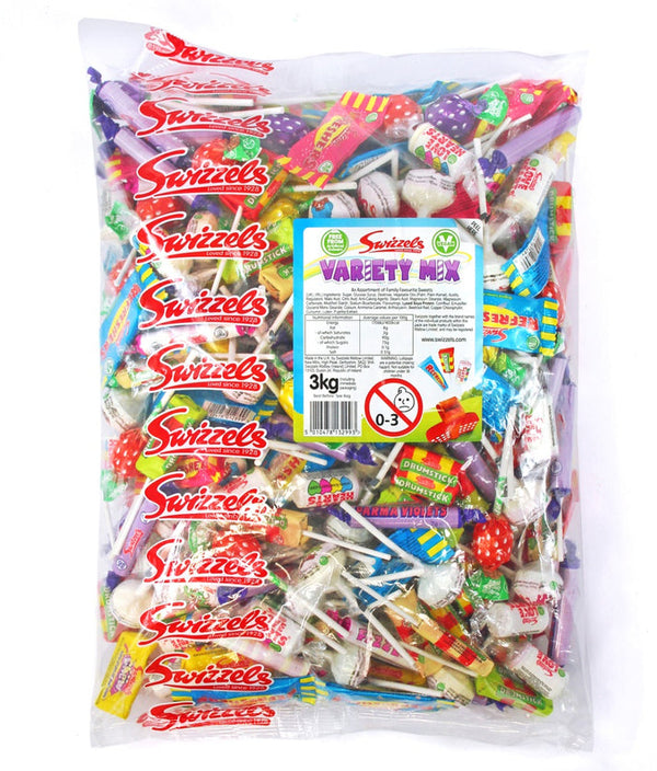 Swizzels Variety Mix, Bulk Mixed Sweets and lollipops Bag, 3kg