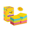 Post-it Super Sticky Notes 76x76mm 90 Sheets Carnival VALUE PACK 8 + 4 FREE (Pack of 12) 654-SSCARN-