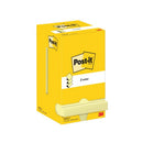 Post-it Z-Notes 76x76mm 100 Sheets Cardboard Packaging Canary Yellow (Pack of 12) R330-CY