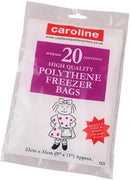 Caroline High Quality Freezer Bags | 20 Per Bag | 229mm x 330mm | Code 1121 | 1 x 20