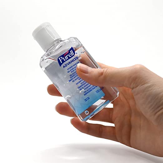 Purell Antibacterial Alcohol Hand Rub Gel Cleanser Sanitiser 100ml Flip Top Bottle