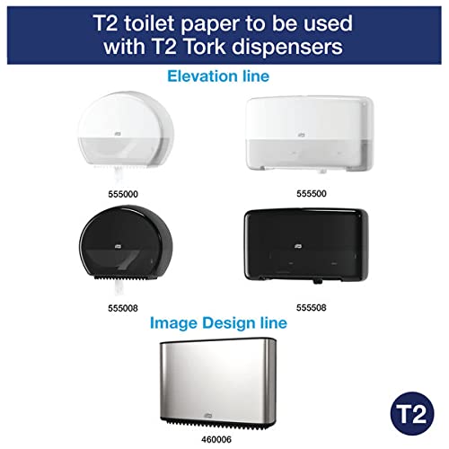 Tork 120238 T2 Advanced Recycled Toilet Roll 2 Ply ,12 Rolls of 850 Sheets