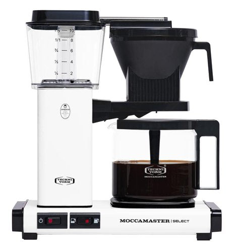 Moccamaster KBG Select Matt White Filter Coffee Maker UK Plug