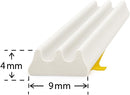 E Strip Self-Adhesive Rubber Seal – 5m Roll - Draught Excluder for Doors & Windows