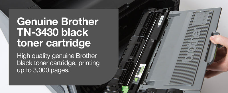 Brother TN3430 Toner Cartridge | Standard Yield | Black | Brother Genuine Supplies