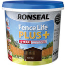 Ronseal Fence Life Plus+ Dark Oak 5 Litre.