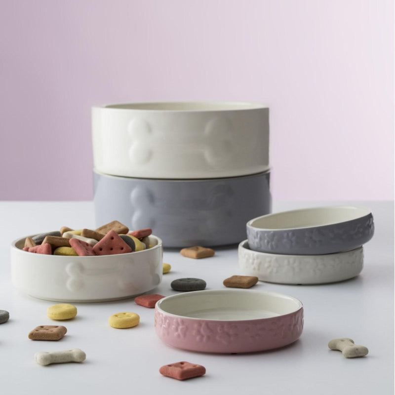 Mason Cash Quality Heavy Duty Stoneware Pet Bowls in Grey {15cm}