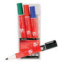 5 Star Permanent Marker Bullet Tip Xylene/Toluene-free Smear Proof Assorted (Pack of 4) 500941