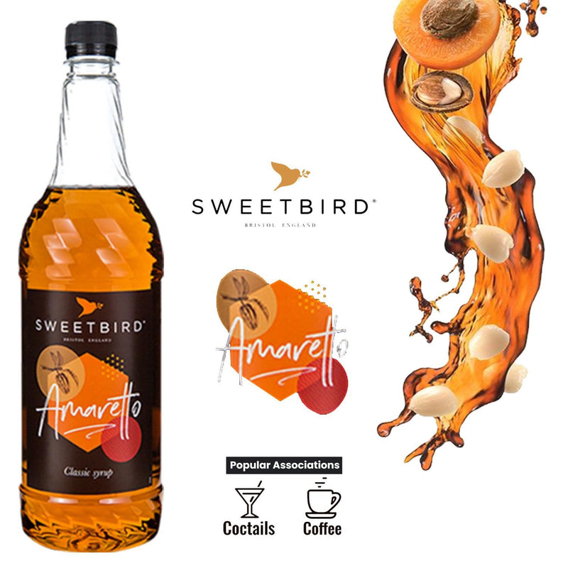 Sweetbird Amaretto Coffee Syrup 1 litre (Plastic)