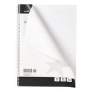 5 Star Spiral Notebook Ruled 60gsm 100 Page A4 Black/White (Pack of 10) 505331