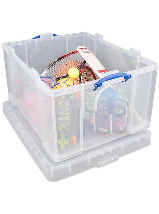 Really Useful Clear Plastic Storage Box 145 Litre External: 810 x 620 x 430mm