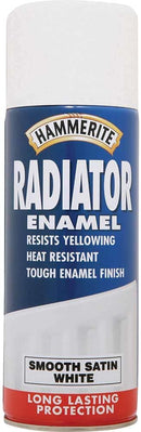 Hammerite 400ml Radiator Enamel Aerosol - Satin White
