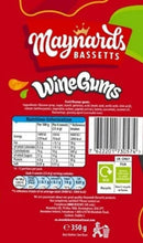 Maynards Bassetts Wine Gums Sweets Carton 350g
