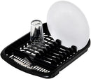 Addis 516468 Plate Dish Draining Rack, Soft Black, 33 X 39.5 X 6 Cm