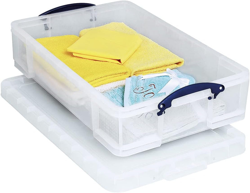 Really Useful Clear Plastic Storage Box 33 Litre External: 710 x 440 x 165mm