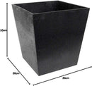 Primeur Eco Garden 33Cm Sonata Recycled Rubber Plant Pot Slate