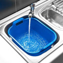 Addis Large Rectangular 10L Washing Up Bowl With Handles, Cobalt Blue