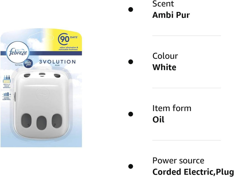 2 x Ambi Pur 3volution Cotton Fresh plus 1 x Plug in {Starter Pack} - UK  BUSINESS SUPPLIES – UK Business Supplies
