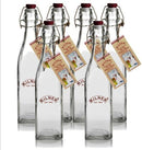 Kilner Branded Traditional Square Airtight Clip Top Preserve Glass Bottles 0.55 Litre (0025.471)
