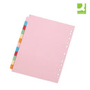Q-Connect 12-Part Subject Divider Multi-punched A4 KF01515