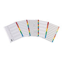 Q-Connect 1-5 Index Multi-punched Reinforced Board Multi-Colour Numbered Tabs A4 White KF01518