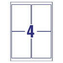 Avery Inkjet Labels 139x99.1mm 4 Per Sheet White (Pack of 400) J8169-100