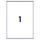 Avery Ultragrip Laser Labels 199.6x289.1mm Wht (Pack of 100) L7167-100