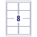 Avery Laser Label 99.1x67.7mm 8 Per Sheet Clear (Pack of 200) L7565-25