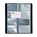 Q-Connect Polypropylene Name Business Card Holder 96 Card Black KF03663
