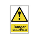 Spectrum Industrial Danger Site Entrance PVC Sign 400x600mm 4102