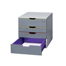 Durable VARICOLOR SAFE 4 Drawer Lockable GDPR Colour Coded Desktop Storage A4+ 760627