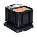 Really Useful Recycled Plastic Storage Box Black 35 Litre W480 x D390 x H310mm