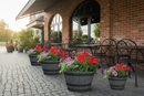 Fixtures Half Barrel Cask Grey 40cm x 27cm Medium Planter