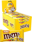 M&M Chocolate Peanuts 24 x 45g Bags